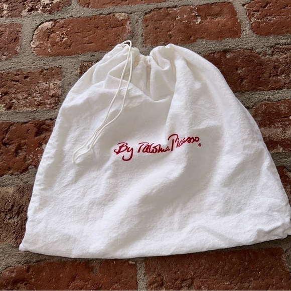 Vintage Paloma Picasso white & red drawstring cotton purse handbag dust Bag - Picture 10 of 11